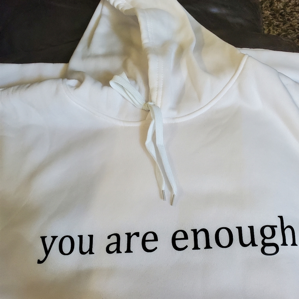White hooded sweatshirt